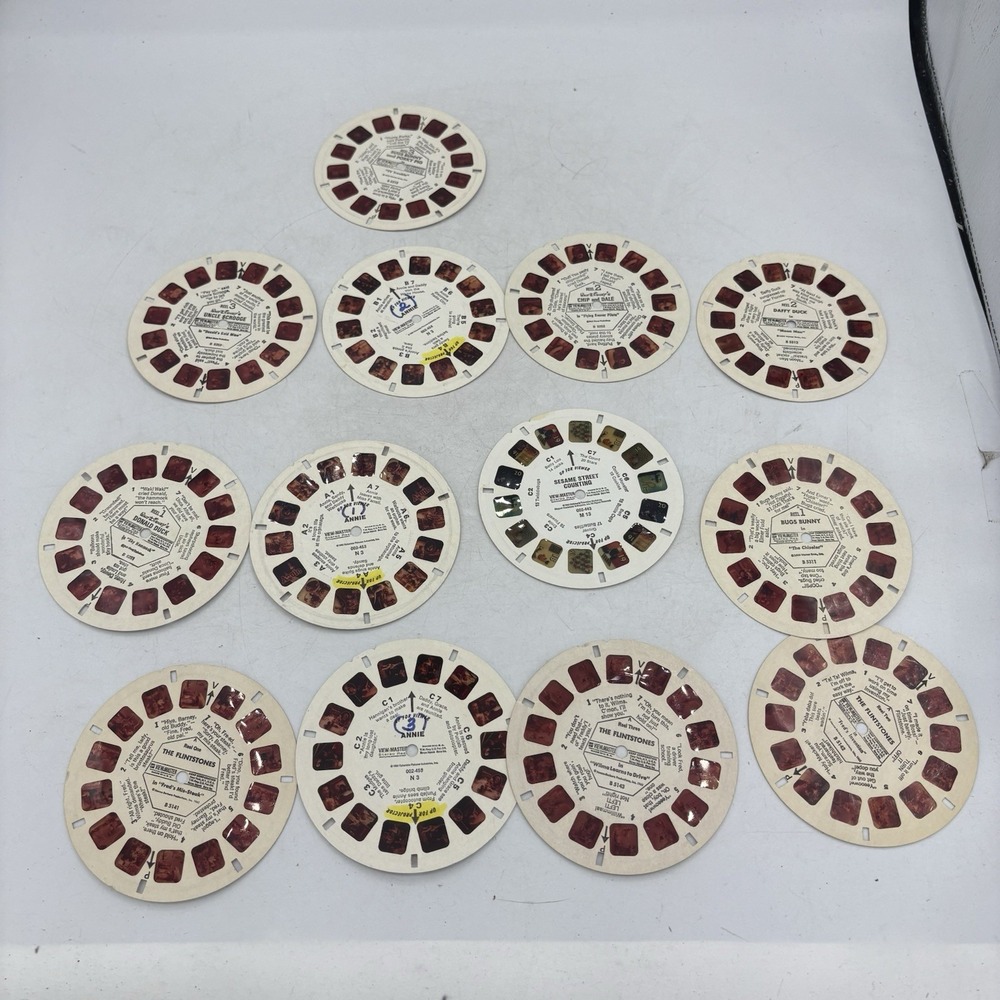 Vintage View Master Reels Child Kids Cartoons Mixed Lot of 13